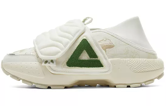 Кроссовки PEAK Lifestyle Shoes Men Low-top Canvas White/Green, зеленый