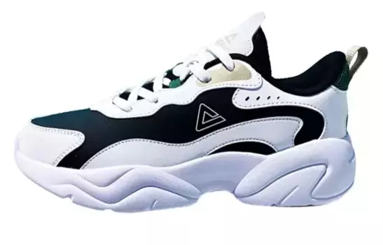 Кроссовки PEAK Lifestyle Shoes Men Low-top Black & White/Bean Sprouts Green
