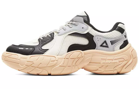 Кроссовки PEAK Lifestyle Shoes Men Low-top Beige /Black, бежевый/черный