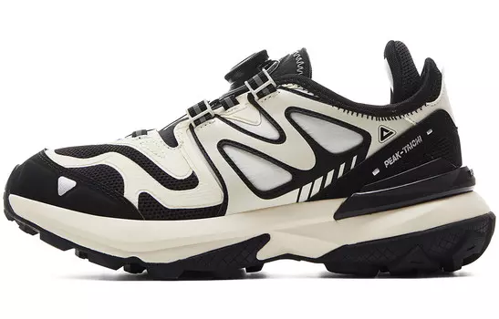 Кроссовки PEAK Lifestyle Shoes Women's Low-top Canvas White/black, черный/серый