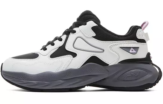 Кроссовки PEAK Lifestyle Shoes Women's Low-top Off White/Black, белый/черный