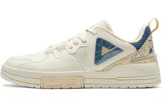 Кроссовки PEAK Magic Bullets Skateboarding Shoes Men Low-top Canvas White, белый