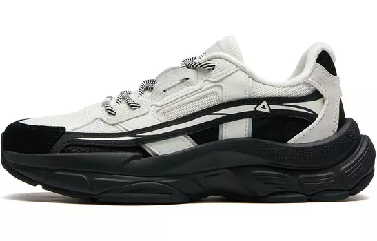 Кроссовки PEAK Rings Chunky Sneakers Women's Low-top Off White/Black, белый/черный