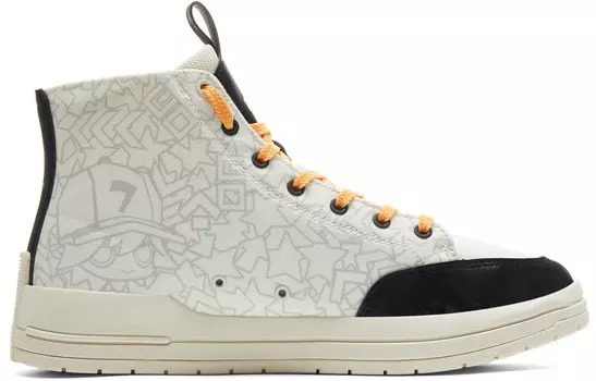 Кроссовки PEAK Skateboarding Shoes Men High-top Canvas White, белый