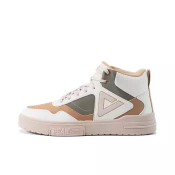 Кроссовки PEAK Skateboarding Shoes Men High-top Off-white, белый/зеленый