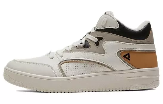 Кроссовки PEAK Skateboarding Shoes Men High-top Beige/Khaki, бежевый