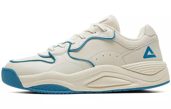 Кроссовки PEAK Skateboarding Shoes Men Low-top Beige/Blue, бежевый/синий