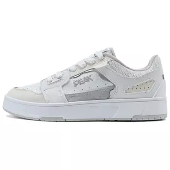 Кроссовки PEAK Skateboarding Shoes Men Low-top White/Gray, белый/серый
