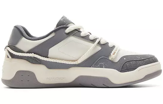Кроссовки PEAK Skateboarding Shoes Men Low-top Canvas White/grey, белый