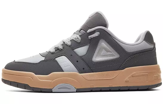 Кроссовки PEAK Skateboarding Shoes Men Low-top Medium Gray Light Gray, серый