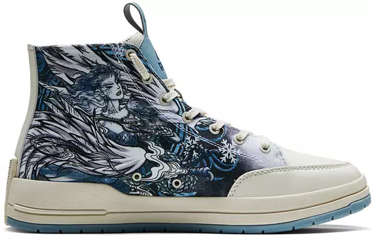 Кроссовки PEAK Skateboarding Shoes Men Low-top Black/medium Blue Gray, черный