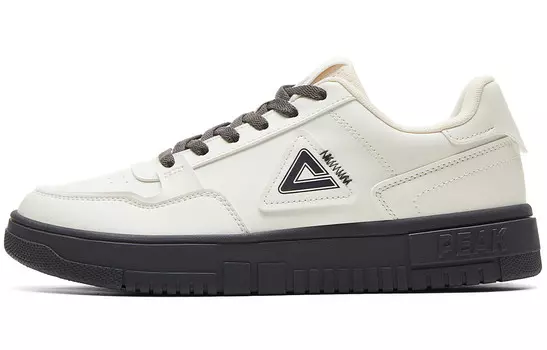 Кроссовки PEAK Skateboarding Shoes Men Low-top Canvas White/dark Grey, темно-серый