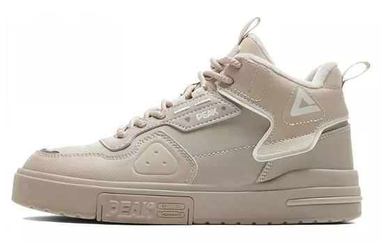 Кроссовки PEAK Skateboarding Shoes Women's High-top Gray, серый