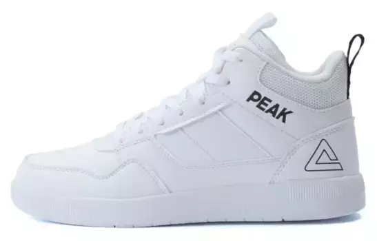 Кроссовки PEAK Skateboarding Shoes Women's High-top White, белый