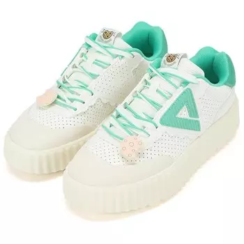 Кроссовки PEAK Skateboarding Shoes Women's Low-top Off-white/new Green, белый/зеленый