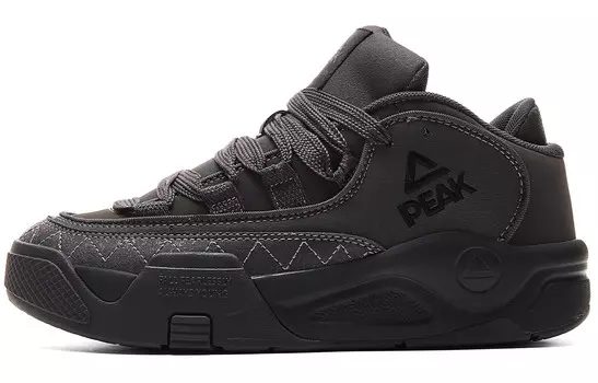 Кроссовки PEAK Skateboarding Shoes Women's Low-top Dark Gray, темно-серый