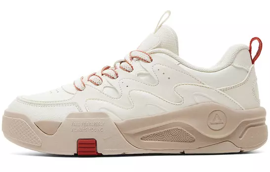 Кроссовки PEAK Skateboarding Shoes Women's Low-top Ultra-light White, белый