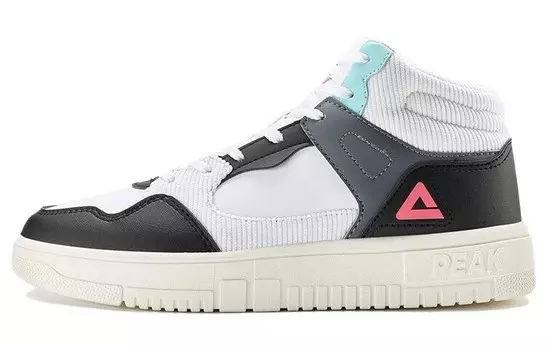 Кроссовки PEAK Skateboarding Shoes Women's Mid-top White/Black, белый