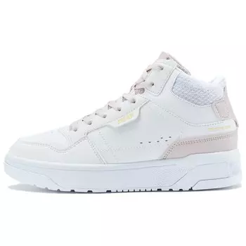 Кроссовки PEAK Skateboarding Shoes Women's Mid-top Big White/rose Pink, розовый