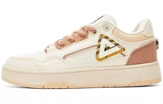 Кроссовки PEAK State Pole Pictorial Skateboarding Shoes Men Low-top Ivory Yellow, слоновая кость/желтый