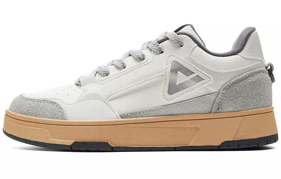 Кроссовки PEAK State Pole Pictorial Skateboarding Shoes Men Low-top Gray/White, серый/белый