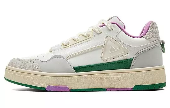 Кроссовки PEAK State Pole Pictorial Skateboarding Shoes Women's Low-top White/Purple, фиолетовый