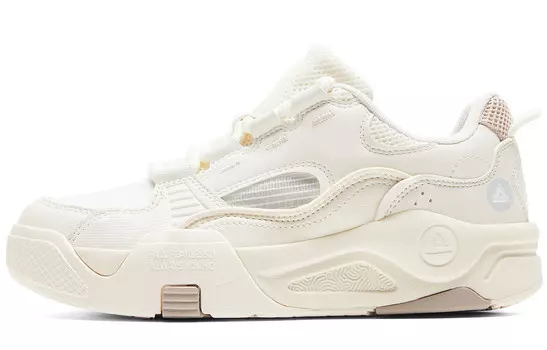 Кроссовки PEAK State Pole Roaming Skateboarding Shoes Women's Low-top Beige, бежевый