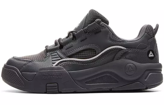 Кроссовки PEAK State Pole Roaming Skateboarding Shoes Women's Low-top Dark Gray, темно-серый