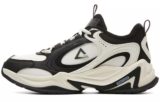 Кроссовки PEAK State Pole Source Back Lifestyle Shoes Women's Low-top Black/off-white, черный/бежевый