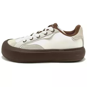 Кроссовки PEAK Tai Ji1.0 Skateboarding Shoes Women's Low-top Canvas White/Brown, белый