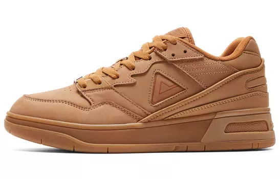 Кроссовки PEAK Taichi 910 Skateboarding Shoes Men Low-top Reddish Brown, коричневый