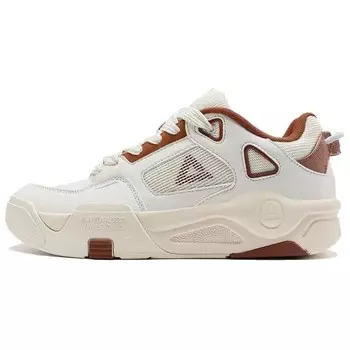 Кроссовки PEAK The State Is Extremely High Skateboarding Shoes Women's Low-top Canvas White/brown, белый