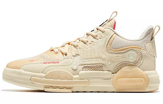 Кроссовки Peerless Master Skateboard Shoes Men Low-Top Feather White/Fluescent Magenta Erke