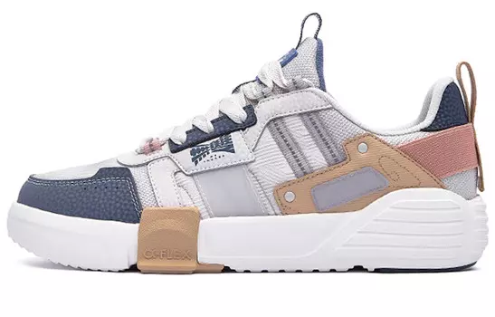 Кроссовки Peerless Master Skateboarding Shoes Men Low-top White/Royal Blue Erke