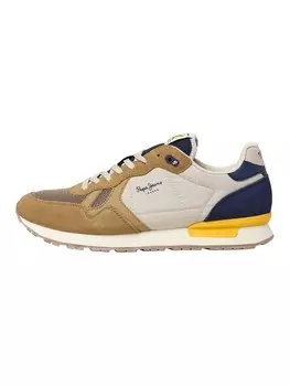 Кроссовки Pepe Jeans Brit Camp, цвет Camel/Kitt