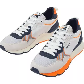 Кроссовки Pepe Jeans Brit Pro Neon, белый