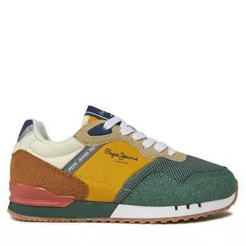 Кроссовки Pepe Jeans London Urban B PBS40002 Khaki Green 765, зеленого цвета