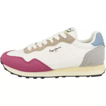 Кроссовки Pepe Jeans Natch Basic, белый/темно-розовый/голубой/серый/бежевый