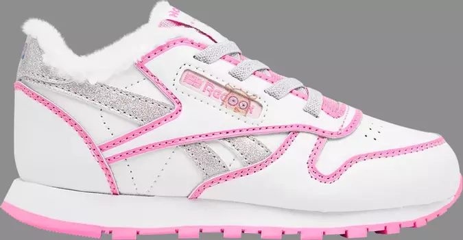 Кроссовки peppa pig x classic leather step 'n' flash toddler 'suzy sheep' Reebok, белый