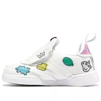 Кроссовки peppa pig x club c slip-on 4 toddler 'play dreamy' Reebok, белый