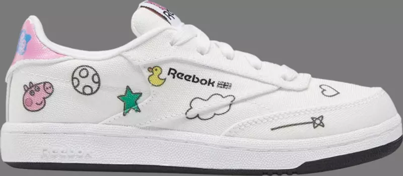 Кроссовки peppa pig x club c slip-on 4 j 'play dreamy' Reebok, белый