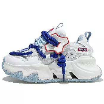 Кроссовки Pepsi Jelly Color Series Chunky Sneakers Unisex Low-top, белый/синий