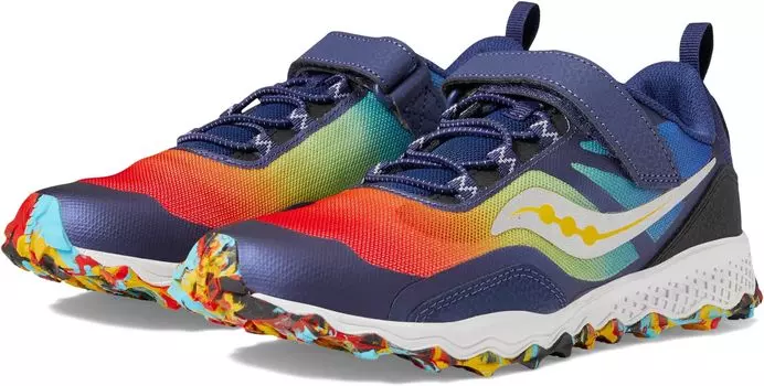 Кроссовки Peregrine 12 Shield A/C Saucony Kids, цвет Blue/Red/Yellow