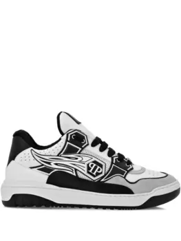 Кроссовки Philipp Plein Hexagon, украшенные стразами, белый