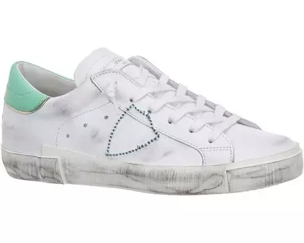 Кроссовки Philippe Model PRSX Low Sneaker, цвет Broderie Pop/Blanc Eau