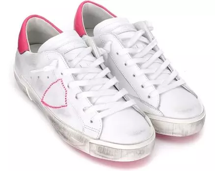 Кроссовки Philippe Model PRSX Low Sneaker, цвет Broderie Pop/Blanc Fuchsia