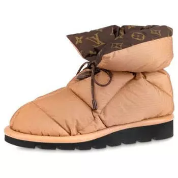 Кроссовки pillow comfort ankle boots 'beige with brown monogram collar' Louis Vuitton, бежевый