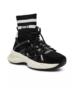 Кроссовки Pinko Ariel 05 с добавлением кожи, черный