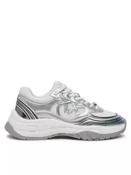 Кроссовки PINKO Glammy 04 SS0057 E014 Plata, белый/серебристый