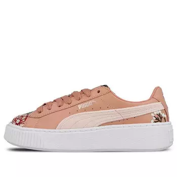 Кроссовки platform hyper embroidered lace up Puma, розовый
